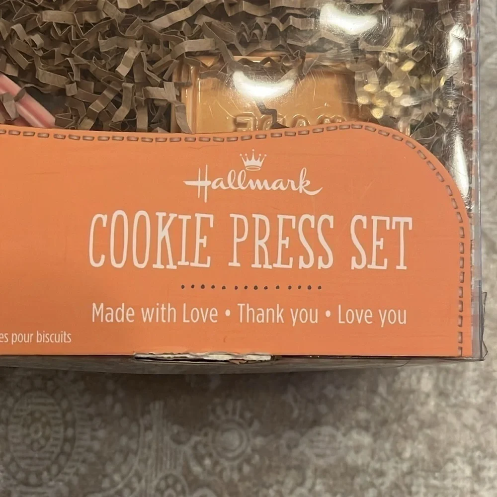 Brand New Hallmark Cookie Press Set of 3 Shortbread Recipe Thank You Love You